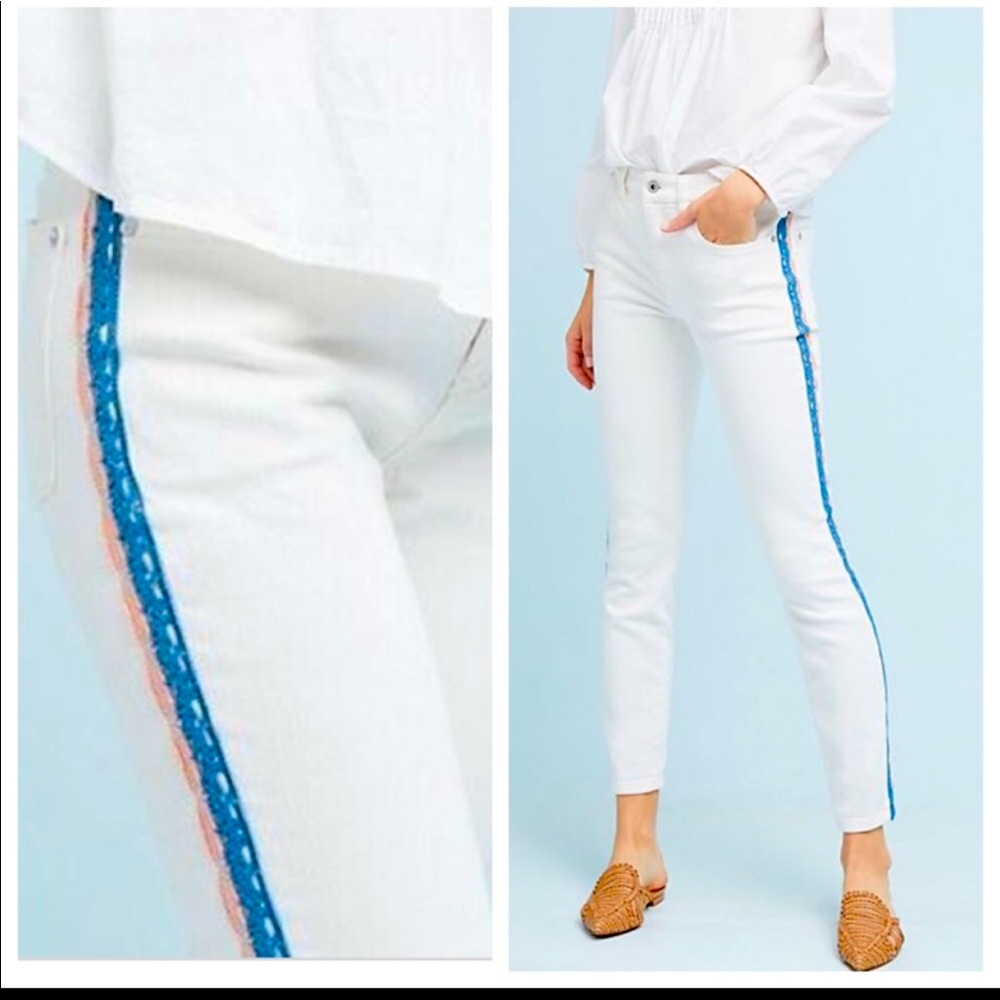 Pilcro & the Letterpress White Denim